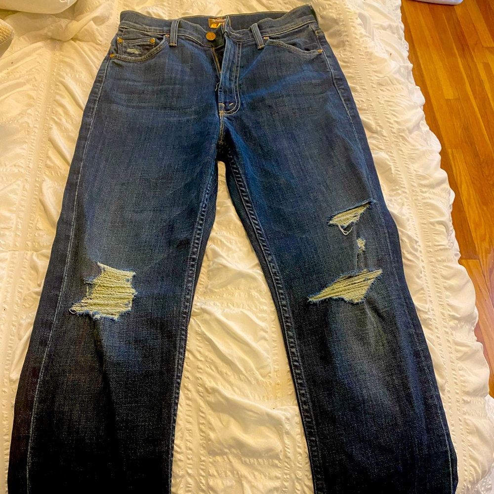 Like new MOTHER high rise jeans straight leg - beautiful wash, worn once